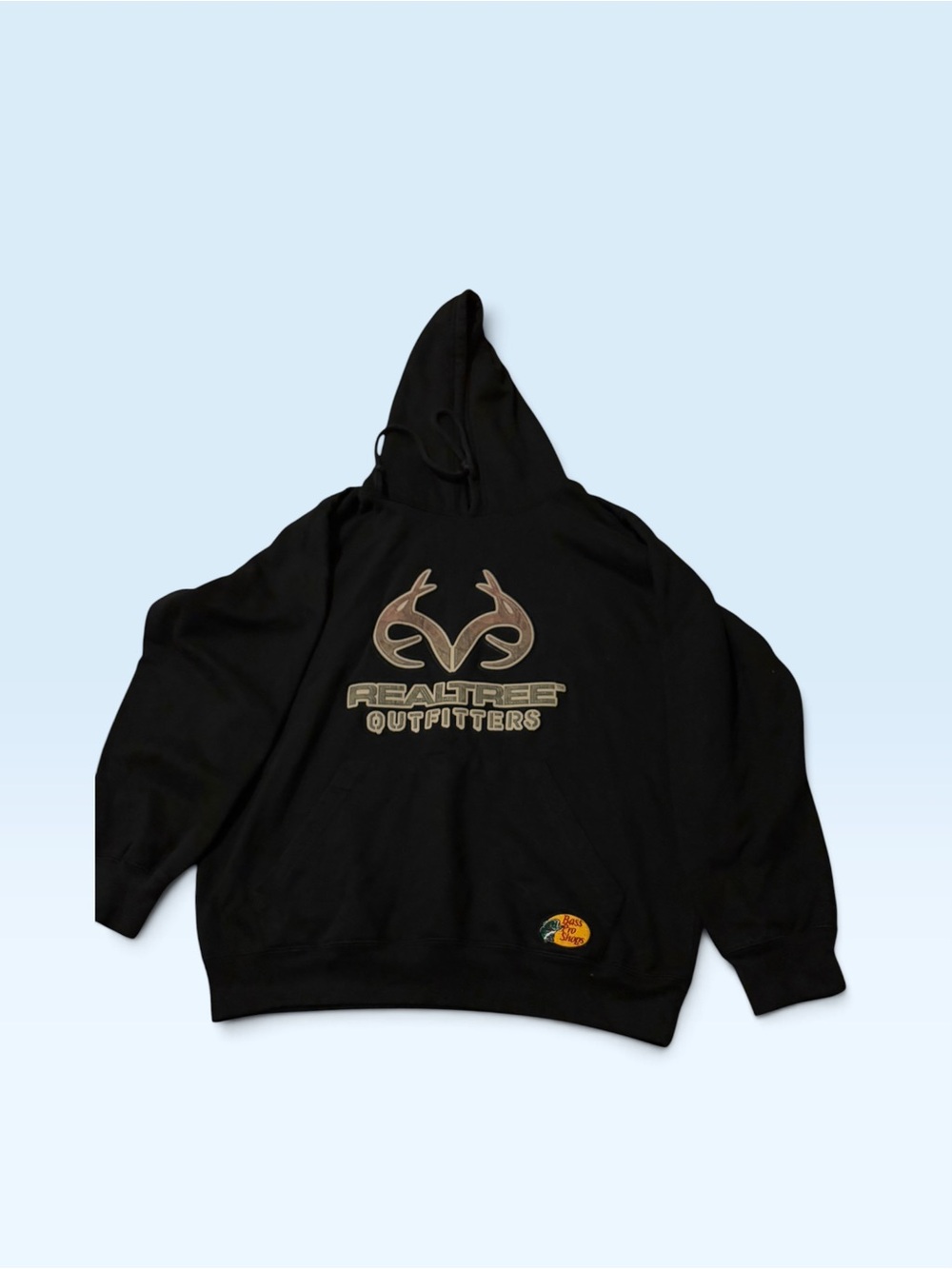 Realtree Black Hoodie with Chest Antler Logo